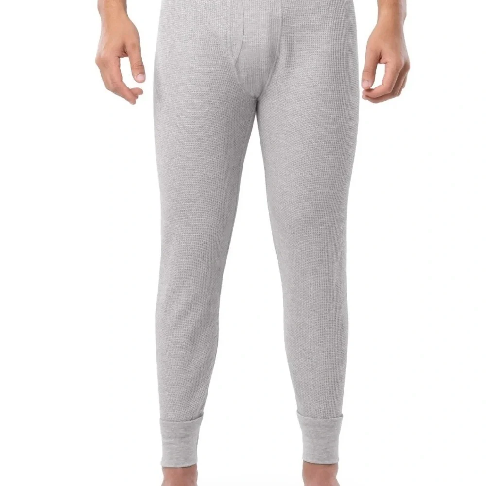 2 Fruit of the Loom Men's Thermal Waffle Underwear Bottom